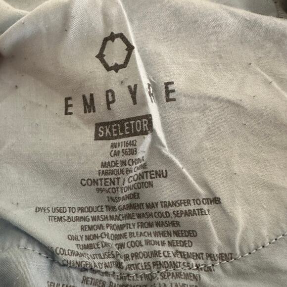 EMPYRE Men Skeletor Intentionally Distressed 5 Pocket Design Blue Jeans Size 36 - Picture 5 of 7